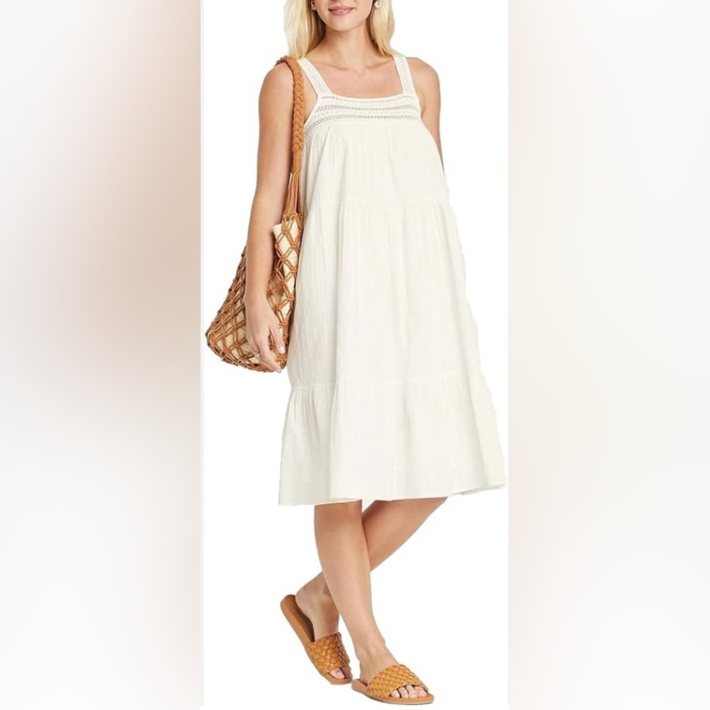 women's sleeveless crochet trim dress universal threads
VGUC
Large
$15